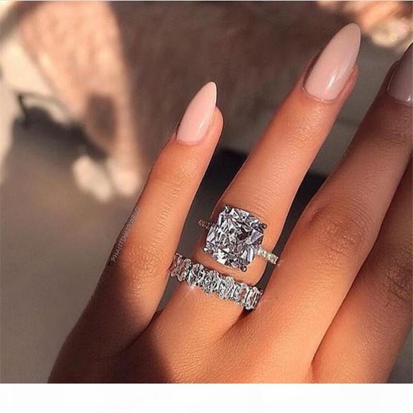 ins sell simple fashion jewelry 925 sterling silver cushion shape white sapphire cz diamond gem party women wedding bridal ring set gift, Slivery;golden
ins sell simple fashion jewelry 925 sterling silver cushion shape white sapphire cz diamond gem party women wedding bridal ring set gift, Slivery;golden