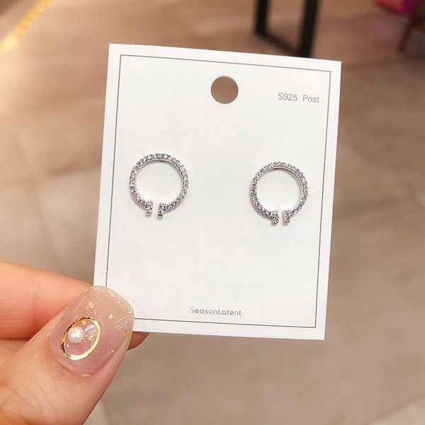 delicate small circle stud earrings micro paved cubic zircon earrings fashion women gift jewelry, Golden;silver
delicate small circle stud earrings micro paved cubic zircon earrings fashion women gift jewelry, Golden;silver