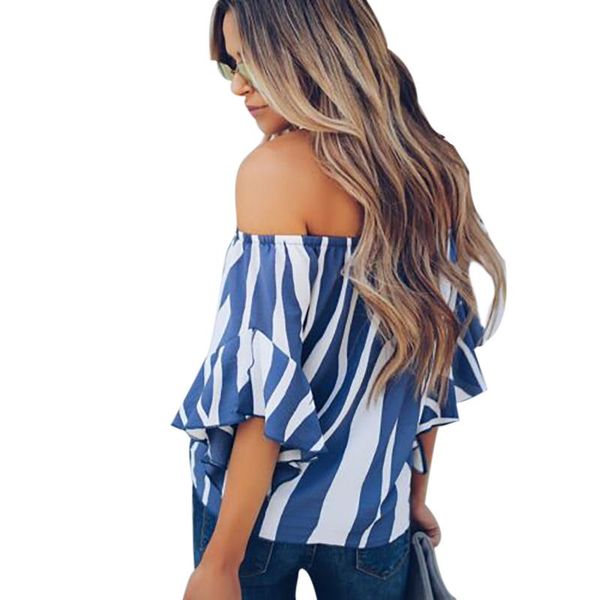 women's blouses & shirts 2021 women off shoulder striped summer short sleeve casual fashion bow blusas mujer, White
women's blouses & shirts 2021 women off shoulder striped summer short sleeve casual fashion bow blusas mujer, White