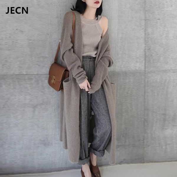 jech2017 autumn and winter new sweater pure cashmere sweater female v-neck thick pocket cardigan, cashmere knit long coat1, White;black
jech2017 autumn and winter new sweater pure cashmere sweater female v-neck thick pocket cardigan, cashmere knit long coat1, White;black