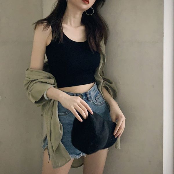 short inside bottom sleeveless suspender female summer black elegant outside wearing tight slim navel vest camisole vest, Camo
short inside bottom sleeveless suspender female summer black elegant outside wearing tight slim navel vest camisole vest, Camo