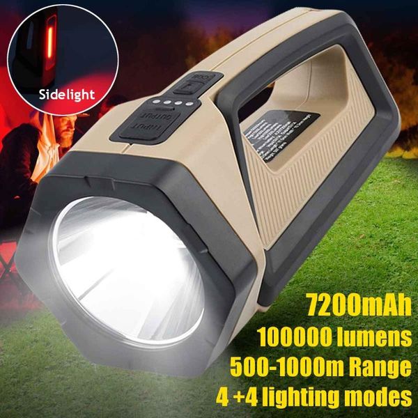 100000lms portable spotlights super bright handheld usb rechargeable torch searchlight 1000m rang by 18650 battery
100000lms portable spotlights super bright handheld usb rechargeable torch searchlight 1000m rang by 18650 battery