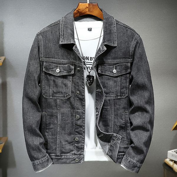 retro slim mens denim jacket solid color pocket single breasted lapel neck casual men coats spring autumn, Black;brown
retro slim mens denim jacket solid color pocket single breasted lapel neck casual men coats spring autumn, Black;brown