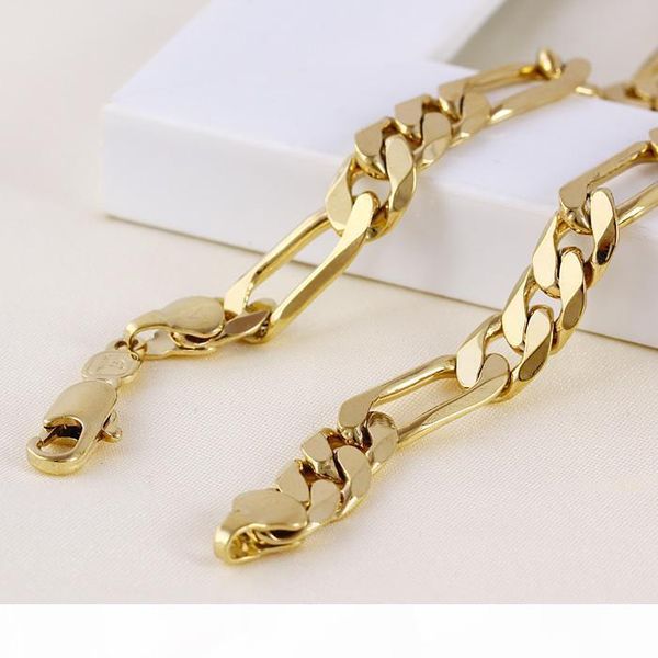 women or mens 24k real solid gold gf figaro chain necklace 8 mm links 60 cm curb gift case, Silver
women or mens 24k real solid gold gf figaro chain necklace 8 mm links 60 cm curb gift case, Silver