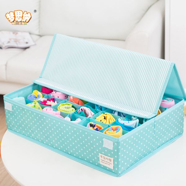 patent 30-grid large underwear storage box covered underwear socks storage box bra storage box bra