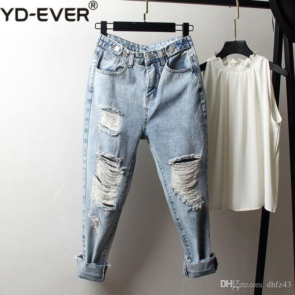 2020 vintage boyfriend jeans for women high waist loose ripped jeans femme denim harem pants streetwear plus size mom 4xl, Blue
2020 vintage boyfriend jeans for women high waist loose ripped jeans femme denim harem pants streetwear plus size mom 4xl, Blue