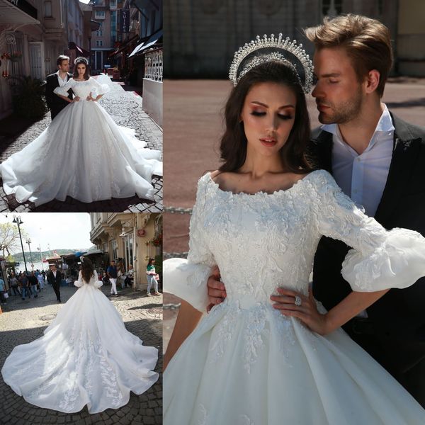 2021 gorgeous ball gown wedding dresses lace off shoulder applique long sleeve bridal gowns custom made backless wedding dress robes, White
2021 gorgeous ball gown wedding dresses lace off shoulder applique long sleeve bridal gowns custom made backless wedding dress robes, White