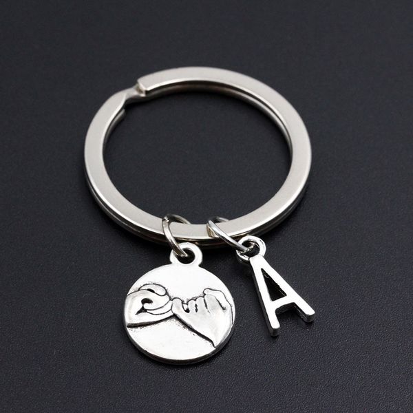 custom a-z initial letter pinky promise diy keyring for friend couple boyfriend girlfriend gift men women fashion keychain, Silver
custom a-z initial letter pinky promise diy keyring for friend couple boyfriend girlfriend gift men women fashion keychain, Silver