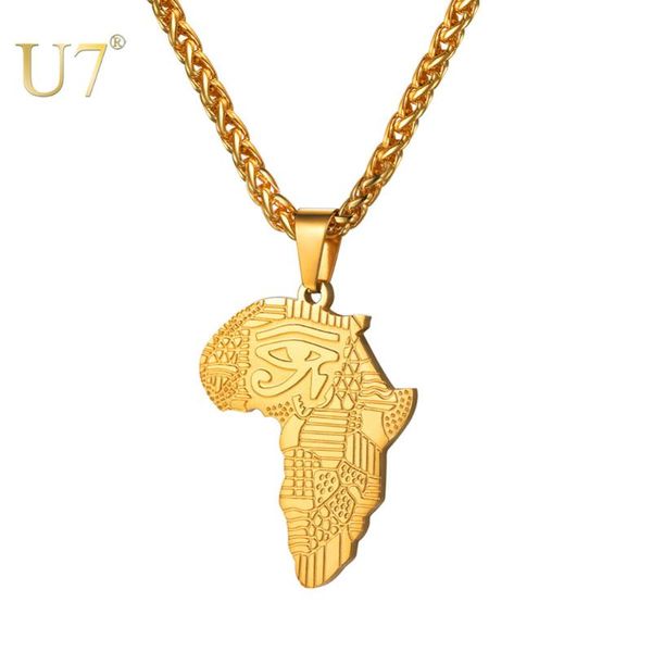 u7 african map pattern eye of horus pendant necklaces for women/men gift eye gold/black color necklace amulet collar p1194, Silver
u7 african map pattern eye of horus pendant necklaces for women/men gift eye gold/black color necklace amulet collar p1194, Silver