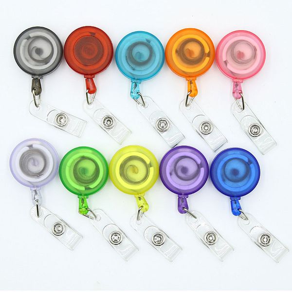 Office Transparent Frosted Abs Easy Pull Retractable Buckle Badge Clip Badge Hanging Buckle Shrink Buckle Office Supplies R2401