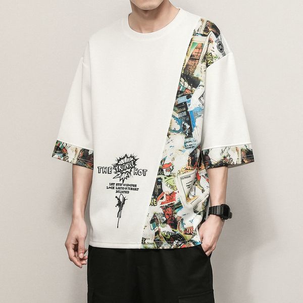short sleeve t shirt men 2020 summer loose tshirt tees hip hop punk rock fashion clothes plus size m-4xl 5xl o neck, White;black
short sleeve t shirt men 2020 summer loose tshirt tees hip hop punk rock fashion clothes plus size m-4xl 5xl o neck, White;black