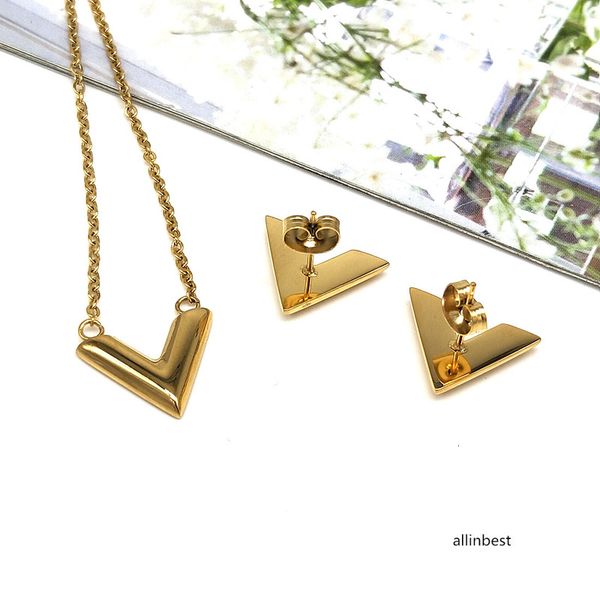 accessories stainless steel v-shaped female pendant necklace fashionable women's ear stud jewelry set same production, Silver
accessories stainless steel v-shaped female pendant necklace fashionable women's ear stud jewelry set same production, Silver