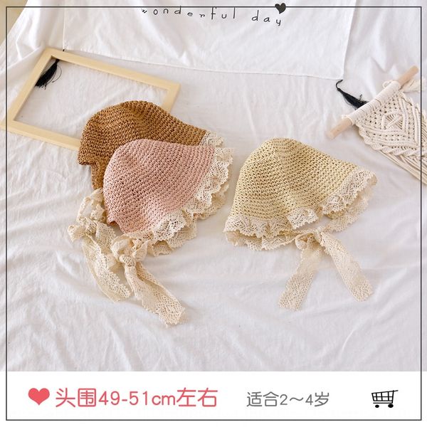 2pq43 2020 bucket bucket straw fisherman children's korean lace ribbon handmade hook baby straw hat boys' and girls' big eave, Blue;gray
2pq43 2020 bucket bucket straw fisherman children's korean lace ribbon handmade hook baby straw hat boys' and girls' big eave, Blue;gray