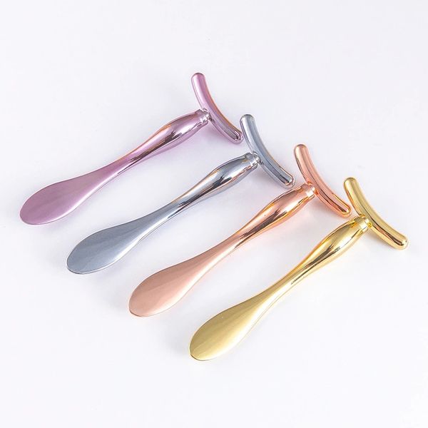golden color t shape metal facial mask cream massage spatula tool cosmetic spatula gold face cream facial mask spoon
golden color t shape metal facial mask cream massage spatula tool cosmetic spatula gold face cream facial mask spoon