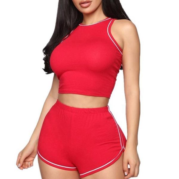 women two piece set solid color suit sleeveless crop tank +shorts outfit sets casual tracksuits womens sets 2020 summer suit, Gray
women two piece set solid color suit sleeveless crop tank +shorts outfit sets casual tracksuits womens sets 2020 summer suit, Gray