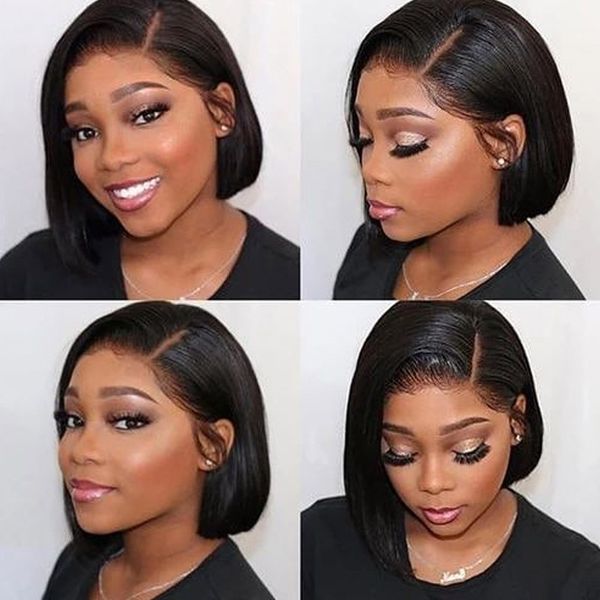 lace front боб парик с pre щипковых hairline бразильский реми волос для чернокожих женщин короткие парики фронта шнурка человеческих волос, Black
lace front боб парик с pre щипковых hairline бразильский реми волос для чернокожих женщин короткие парики фронта шнурка человеческих волос, Black