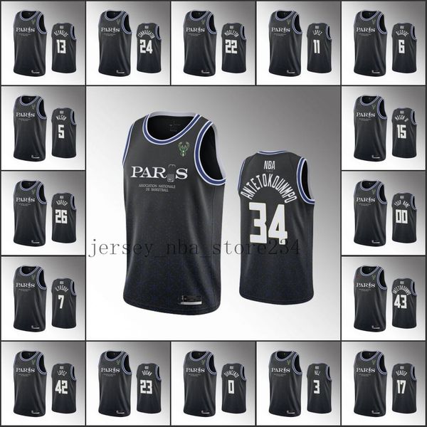 milwaukee bucks men giannis antetokounmpo khris middleton eric bledsoe custom 2020 nba paris game black basketball jerseys 
milwaukee bucks men giannis antetokounmpo khris middleton eric bledsoe custom 2020 nba paris game black basketball jerseys