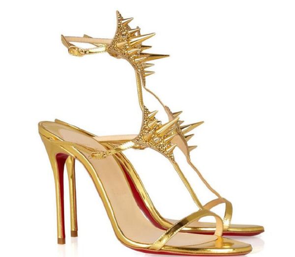 luxurious designer summer high heels red bottom sandal ankle strap lady leather sandals womens party nightclub banquet 35-42, Black
luxurious designer summer high heels red bottom sandal ankle strap lady leather sandals womens party nightclub banquet 35-42, Black