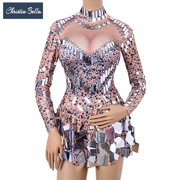 christia bella sequins rhinestone party dress nightclub crystals stage costumes women dj singer prom performance dress, Black;gray
christia bella sequins rhinestone party dress nightclub crystals stage costumes women dj singer prom performance dress, Black;gray