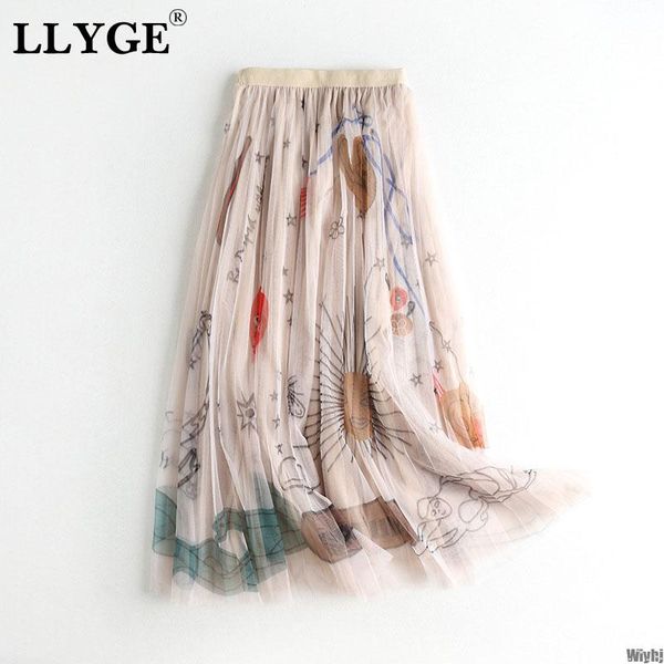 new graffiti printed mesh tulle women's skirt elastic high waist long skirt women's spring spring ms. pleated, Black
new graffiti printed mesh tulle women's skirt elastic high waist long skirt women's spring spring ms. pleated, Black