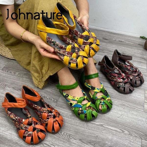 johnature mixed colors women sandals genuine leather hook & loop women shoes retro sewing casual flat with ladies sandals, Black
johnature mixed colors women sandals genuine leather hook & loop women shoes retro sewing casual flat with ladies sandals, Black
