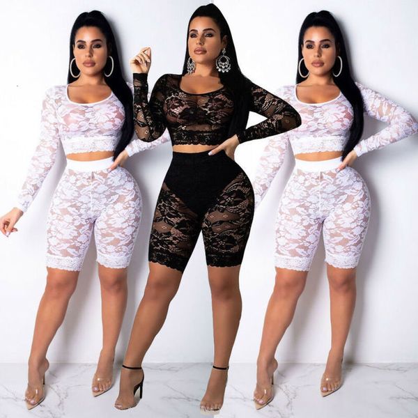 women's 2pcs set crop + shorts lace see through long sleeve pullover slim knee length shorts, Gray
women's 2pcs set crop + shorts lace see through long sleeve pullover slim knee length shorts, Gray