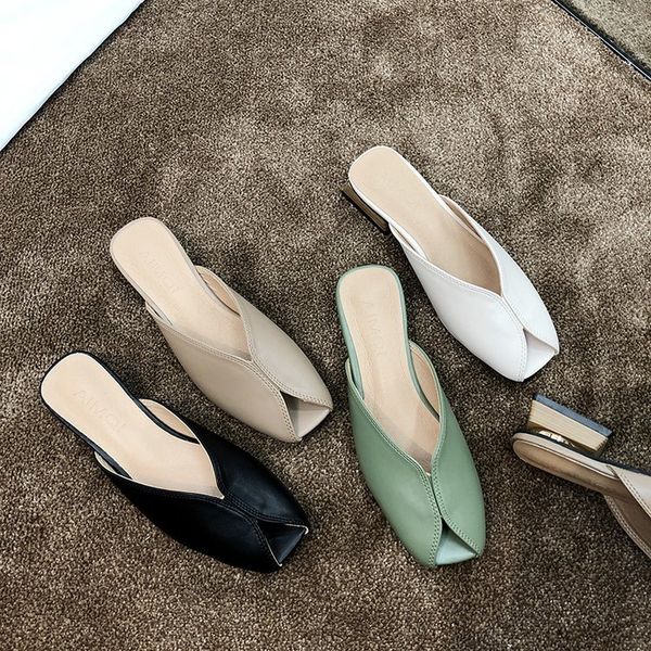 eoeodoit peep toe slippers mules shoes women med chunky heel leather pumps sandals summer spring casual drags slides 4 cm y200624, Black
eoeodoit peep toe slippers mules shoes women med chunky heel leather pumps sandals summer spring casual drags slides 4 cm y200624, Black