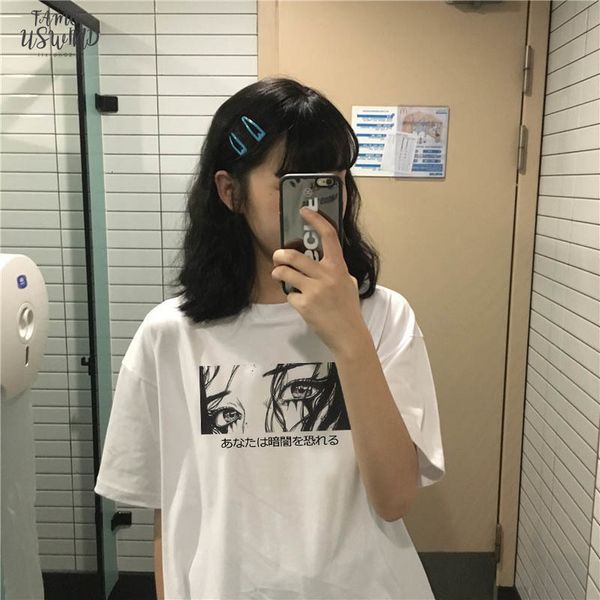are you afraid of short darkness print letters interesting new loose summer female tees large size female harajuku gothic t shirt, White
are you afraid of short darkness print letters interesting new loose summer female tees large size female harajuku gothic t shirt, White