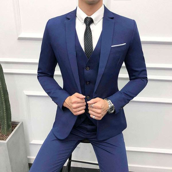 2021 new costume homme blue suit men's suit custom korean slim men's jacket 3 pieces dress (jacket+pants+vest), White;black
2021 new costume homme blue suit men's suit custom korean slim men's jacket 3 pieces dress (jacket+pants+vest), White;black