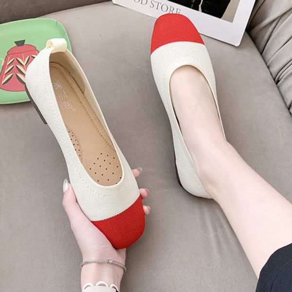 spring 2020 soft bottom maternity shoes knitted breathable flat peas shoes color matching wild lazy, Black
spring 2020 soft bottom maternity shoes knitted breathable flat peas shoes color matching wild lazy, Black
