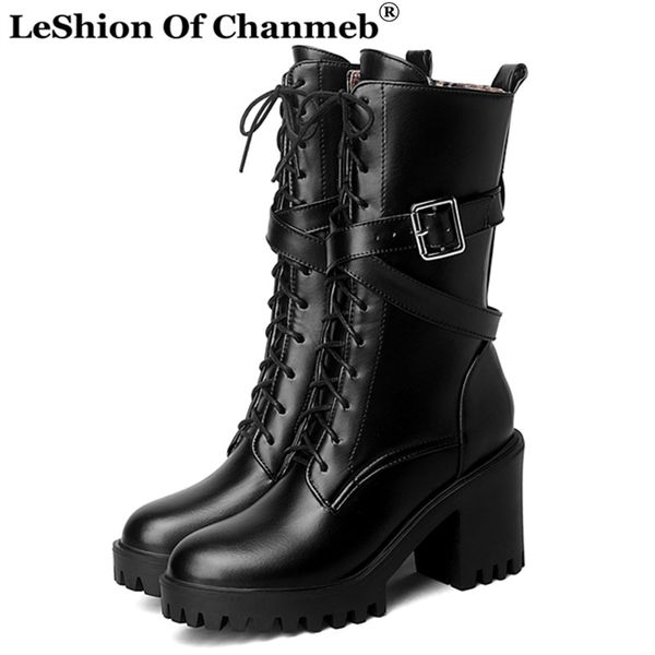 34-43 motorcycle boots women pu leather platform chunky heels cross strap boots woman white combat boot lace up shoes, Black
34-43 motorcycle boots women pu leather platform chunky heels cross strap boots woman white combat boot lace up shoes, Black