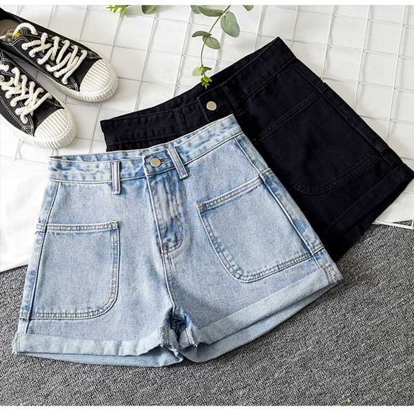 high waist ladies shorts women summer plus size women jeans shorts casual loose denim overall womens 2020, White;black
high waist ladies shorts women summer plus size women jeans shorts casual loose denim overall womens 2020, White;black