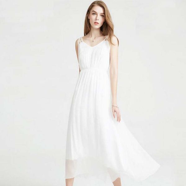 new 2020 real 100% silk dress women natural silk elegent spaghetti strap holiday beach long dress red ing, Black;gray
new 2020 real 100% silk dress women natural silk elegent spaghetti strap holiday beach long dress red ing, Black;gray