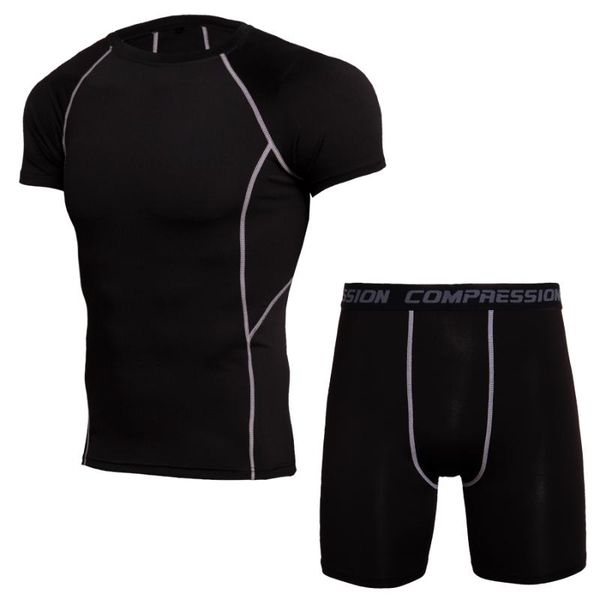 new men's clothing compression shirt + rashguard leggings kit short sleeves for man fitness workout thermal underwear base, Black;blue
new men's clothing compression shirt + rashguard leggings kit short sleeves for man fitness workout thermal underwear base, Black;blue