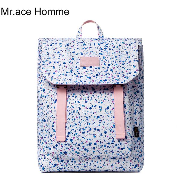 mr.ace homme 15inch lapbackpack women blue spot print waterproof fabric school backpack for girl travel bag college bagback
mr.ace homme 15inch lapbackpack women blue spot print waterproof fabric school backpack for girl travel bag college bagback