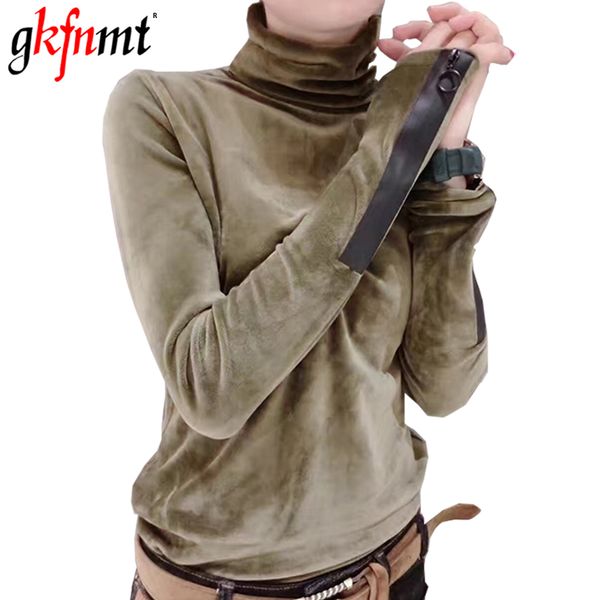 gkfnmt тенниска женщин осень зима 2020 женщин tops army green velvet с длинным рукавом t-shirt женская водолазка футболках femme, White 
gkfnmt тенниска женщин осень зима 2020 женщин tops army green velvet с длинным рукавом t-shirt женская водолазка футболках femme, White