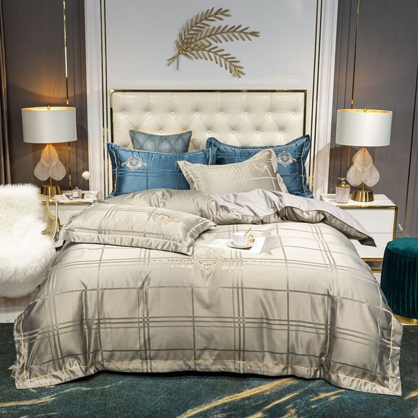 new luxury satin jacquard lattice embroidery bedding set silk cotton double duvet cover set bed linen pillowcases homegq
new luxury satin jacquard lattice embroidery bedding set silk cotton double duvet cover set bed linen pillowcases homegq