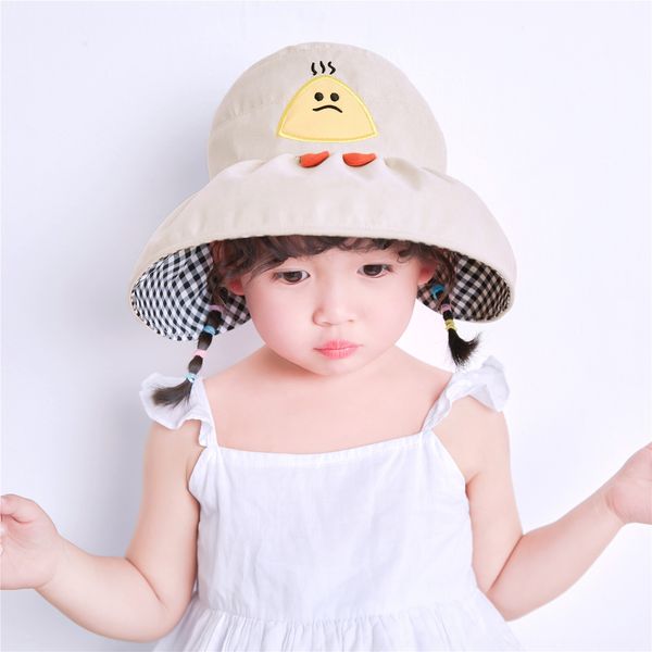 children's korean new cute small rice ball empty cute all-match sun hat men's and women's sun hat, Yellow
children's korean new cute small rice ball empty cute all-match sun hat men's and women's sun hat, Yellow