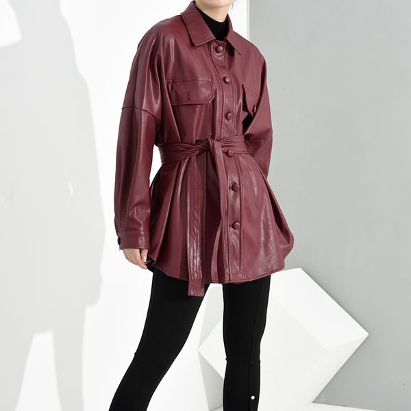 2020 turn-down collar wine red full sleeves single breasted pu leather high waist leather jacket female, Tan;black
2020 turn-down collar wine red full sleeves single breasted pu leather high waist leather jacket female, Tan;black