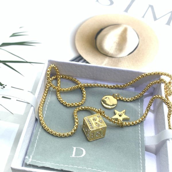dijia/d home dice series five-pointed star cd letter high version necklace female temperament fashion online red jewelry, Silver
dijia/d home dice series five-pointed star cd letter high version necklace female temperament fashion online red jewelry, Silver