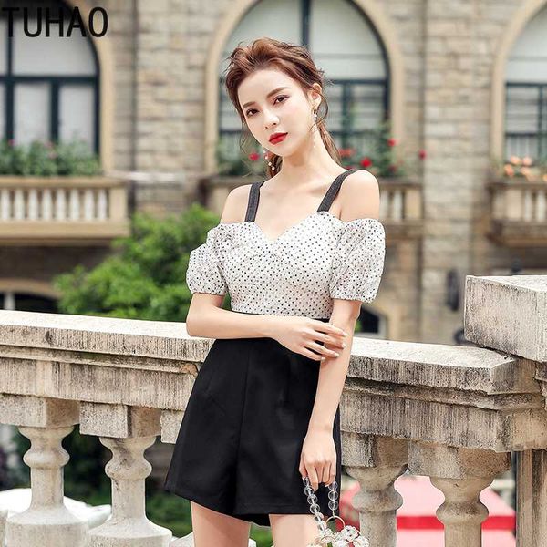 tuhao women dot print patchwork rompers playsuits women summer pockets sashes ladies playsuits rompers female 2020 wm56, Black;white
tuhao women dot print patchwork rompers playsuits women summer pockets sashes ladies playsuits rompers female 2020 wm56, Black;white
