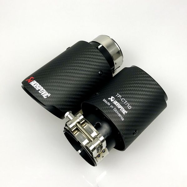 black universal various sizes akrapovic carbon fibre car exhaust muffler tip straight matte + black coated 
black universal various sizes akrapovic carbon fibre car exhaust muffler tip straight matte + black coated