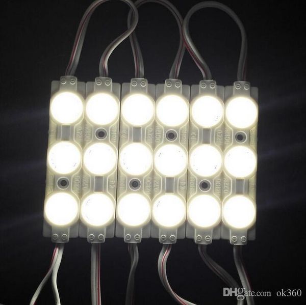 100pcs 5730 3leds 40-45lm injection led module light with lens 160degree,dc12v string waterproof ip65 anti-fire abs led module led backlight