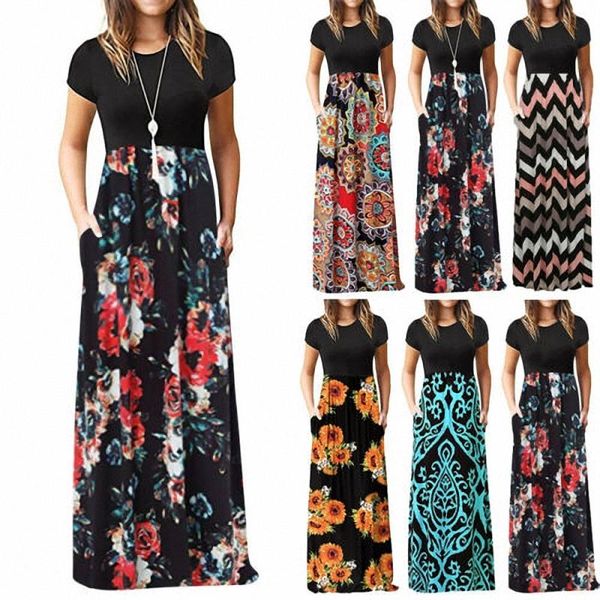 floral print dress women evening party beach long boho dress short sleeve split ladies dresses summer womens clothing vintage, Black;gray
floral print dress women evening party beach long boho dress short sleeve split ladies dresses summer womens clothing vintage, Black;gray