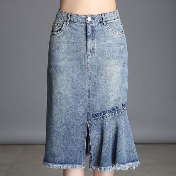 denim skirt 2020 new style asymmetric fishtail skirt burr slim slimming temperament women's bag hip midi-skirt, Black
denim skirt 2020 new style asymmetric fishtail skirt burr slim slimming temperament women's bag hip midi-skirt, Black