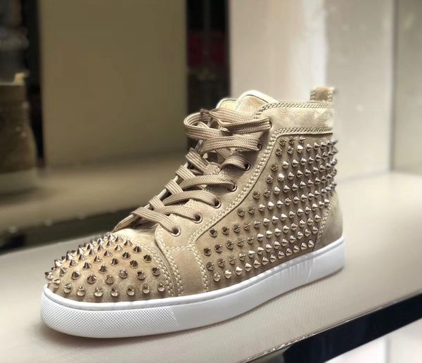elegant spikes men high red bottom sneakers shoes luxurious brands women rivets red sole outdoor sports discount with box,eu35-47, Black
elegant spikes men high red bottom sneakers shoes luxurious brands women rivets red sole outdoor sports discount with box,eu35-47, Black