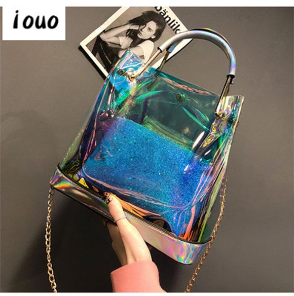 iouo genuine woman one-shoulder transparent colorful 2020 summer pvc female new laser jelly chain portable child-mother bag
iouo genuine woman one-shoulder transparent colorful 2020 summer pvc female new laser jelly chain portable child-mother bag