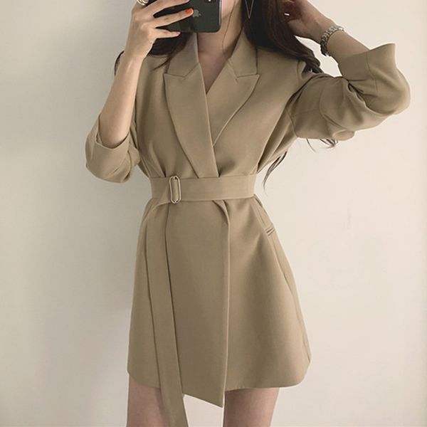 england style women blazer long style long sleeve egant with belt notched collar luxury laides streetwear 2020 autumn new, White;black
england style women blazer long style long sleeve egant with belt notched collar luxury laides streetwear 2020 autumn new, White;black