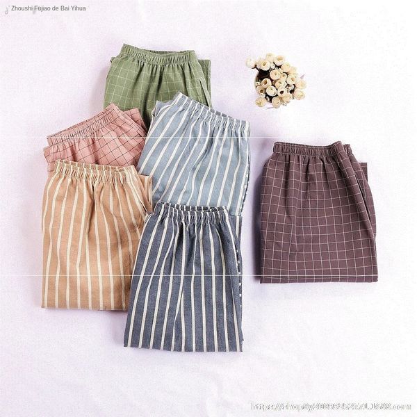 men's and women's loose autumn plaid pajamas home pants new spring and summer couple gauze cotton trousers home cotton trousers, Blue;red
men's and women's loose autumn plaid pajamas home pants new spring and summer couple gauze cotton trousers home cotton trousers, Blue;red