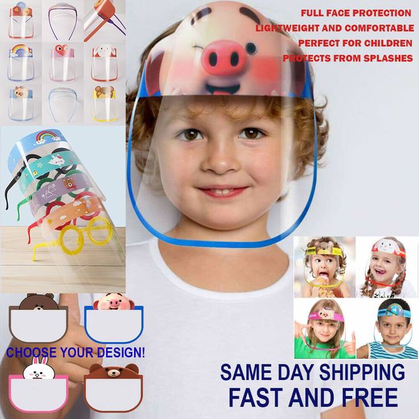 dhl/ups shipping kids cute cartoon face shield mask child anti spitting isolation full protective masks children protection transparent mask
dhl/ups shipping kids cute cartoon face shield mask child anti spitting isolation full protective masks children protection transparent mask